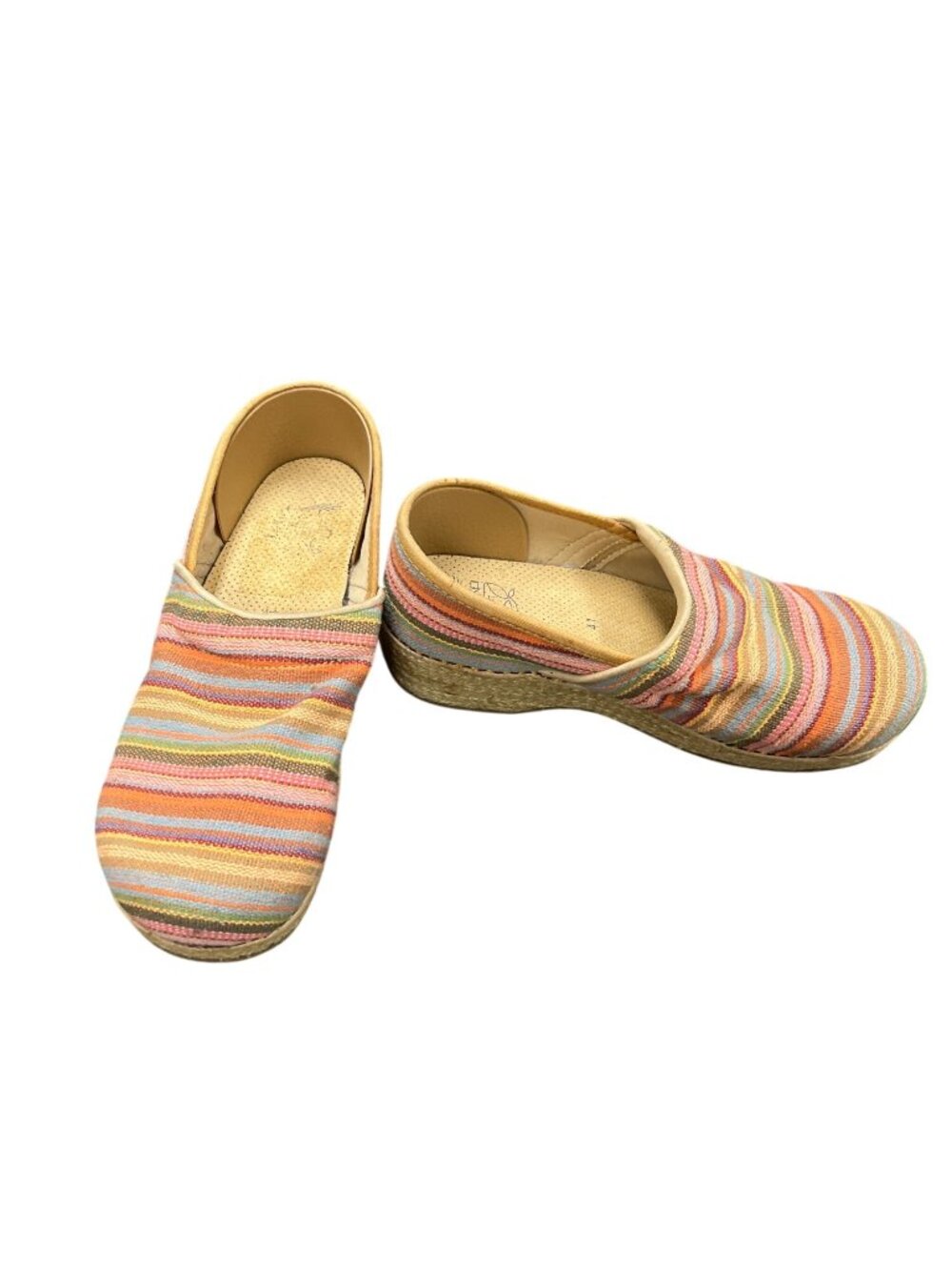 Dansko Jute wms rainbow vegan work nurse clogs mules sz 41/10.5-11 SKU 10-653